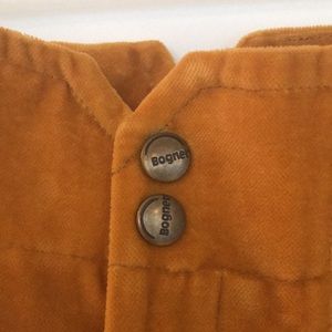 Vintage velvet Bogner pants in mustard yellow